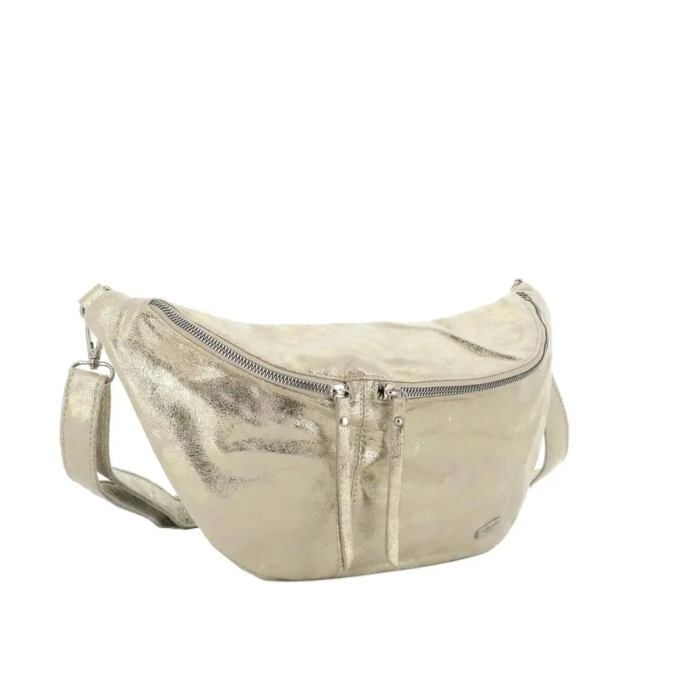 Sac banane bandoulière femme irisé Or Clair – Image 5