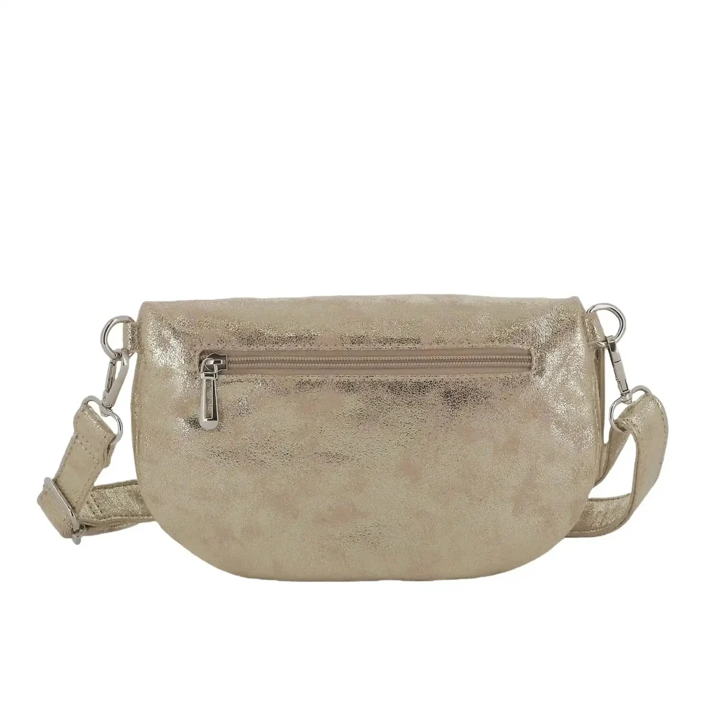 Sac banane bandoulière suédine doré – Image 6