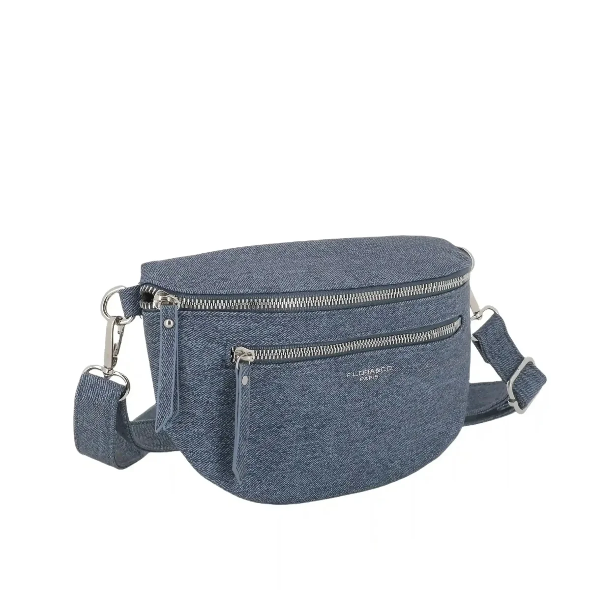 Sac banane bandoulière en denim bleu – Image 4