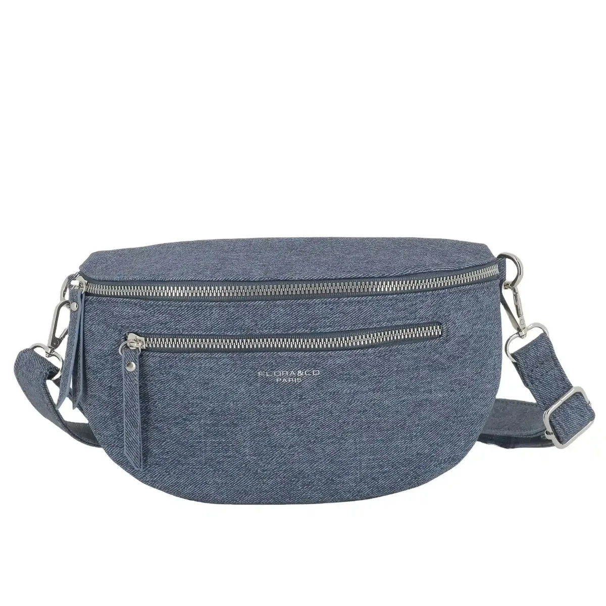 Sac banane bandoulière en denim bleu