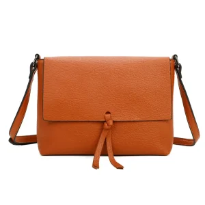 Sac bandoulière femme multipoche marron