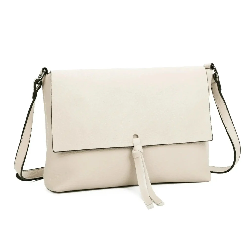 Sac bandoulière femme multipoche beige – Image 3