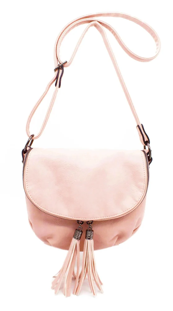 Sac bandoulière femme franges s rose – Image 3