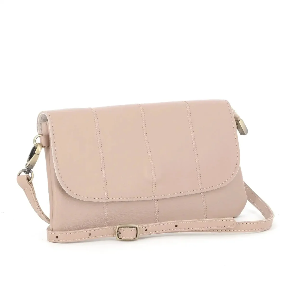 Mini sac bandoulière femme cuir sable – Image 4
