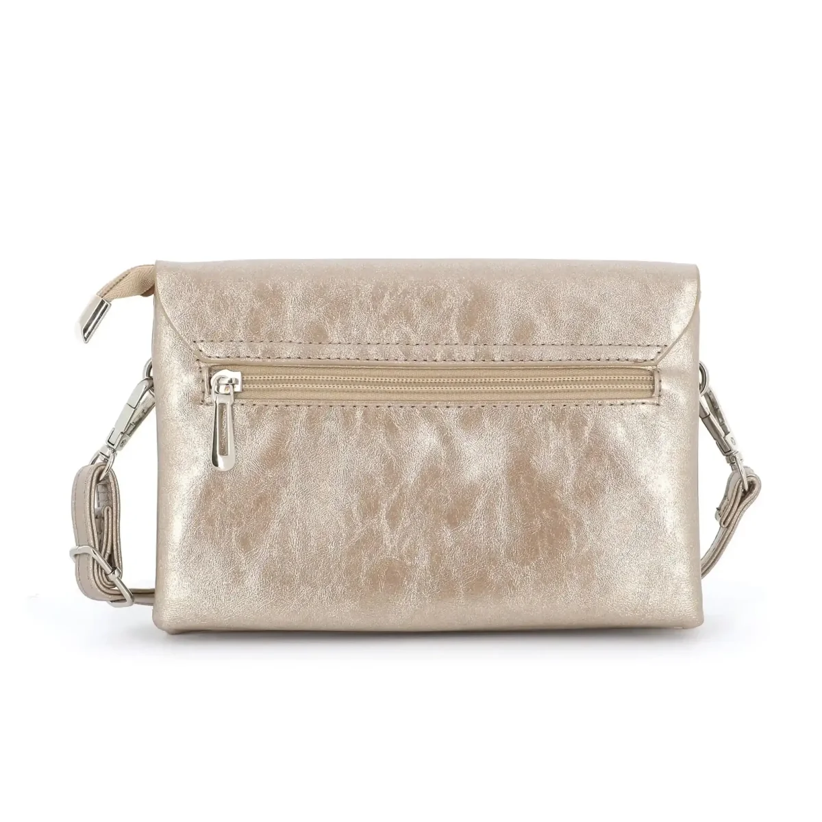 Sac bandoulière femme irisé rabat or – Image 4