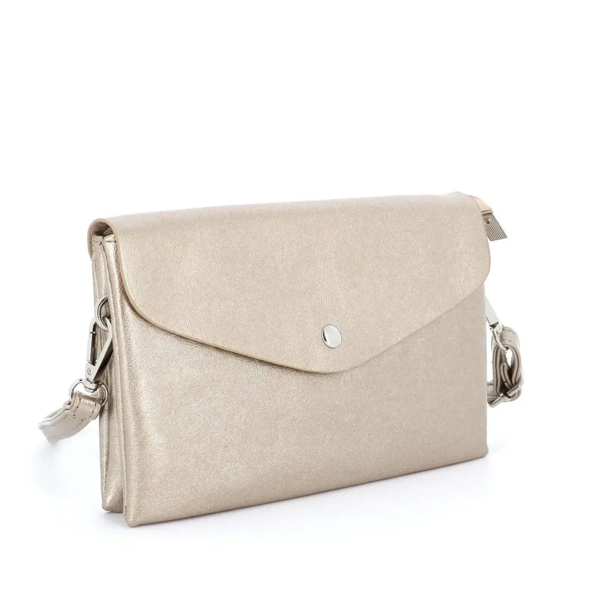 Sac bandoulière femme irisé rabat or – Image 3