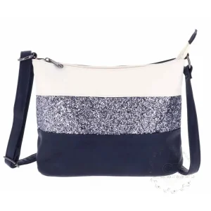 sac bandoulière paillettes femme multicolore bleu
