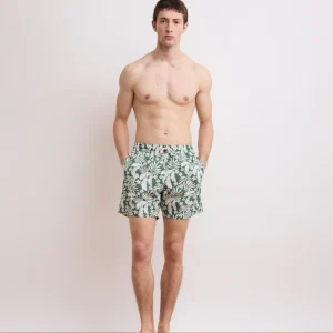 Maillot Homme Imprimé Hawaï Vert Swim