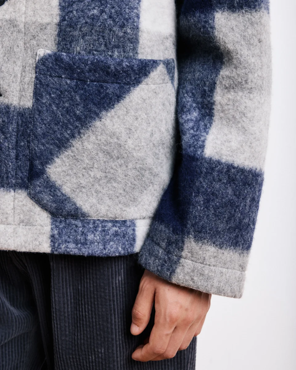 Veste Homme en Laine à Carreaux Bleu Marine Perry – Image 6