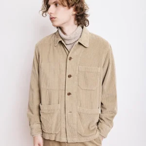 Veste Homme en velours cotelé seersucker Beige Petty