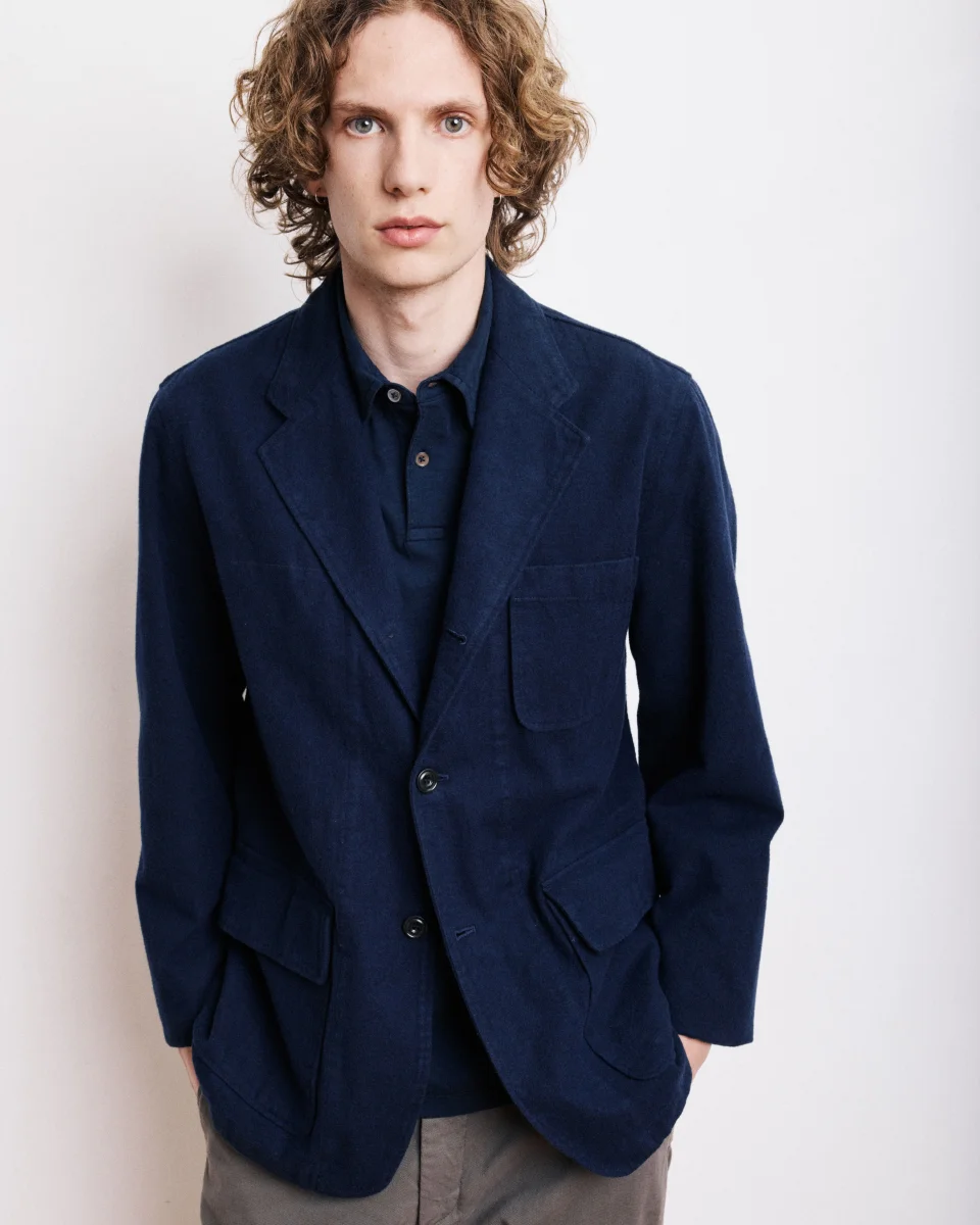 Veste Homme en Moleskine de Coton Bleu Marine Joey – Image 2