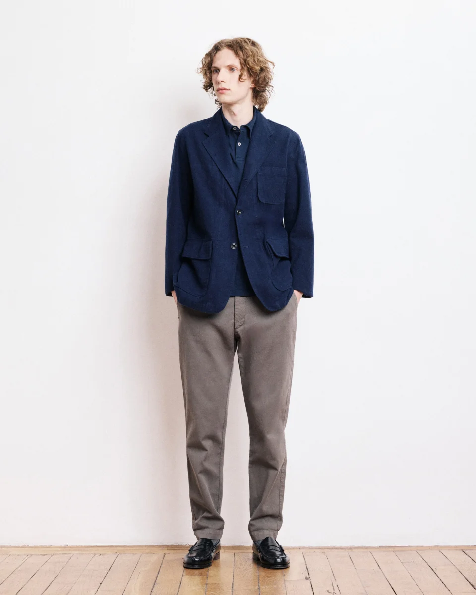 Veste Homme en Moleskine de Coton Bleu Marine Joey – Image 3