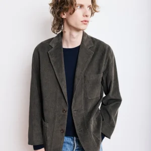 Veste Homme en Velours Côtelé Vert Olive Jonny