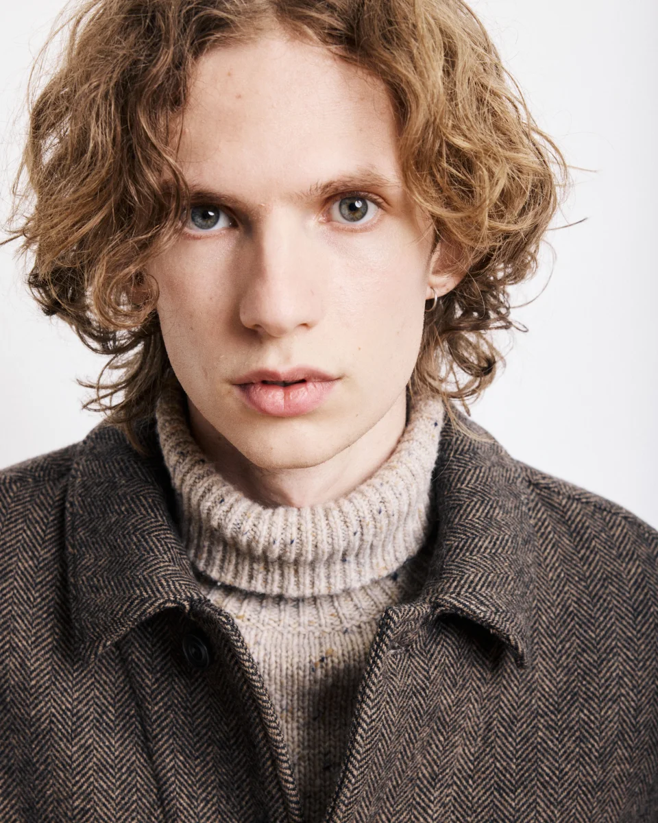 Veste Homme en Laine à Chevrons Marron Jamison – Image 5