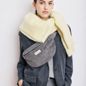 Banane Femme en Velours Côtelé Gris Anthracite Etna Bag