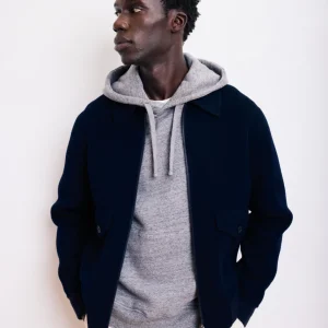 Blouson Homme en Laine Double Face Bleu Marine Doug