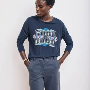 T-Shirt Femme en Coton & Modal Bleu Nuit Tagood