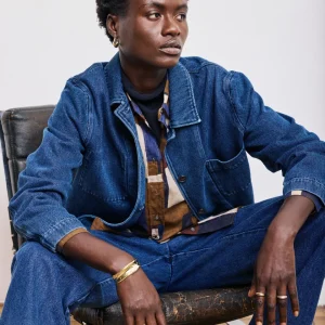 Veste Femme en Lyocell & Coton Denim Bleu Verdi