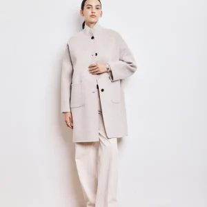 Manteau Femme en Laine Double Face Naturel Vadim