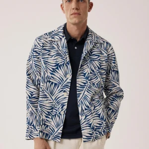 Veste Homme en Coton Imprimé Tropical Bleu Perry