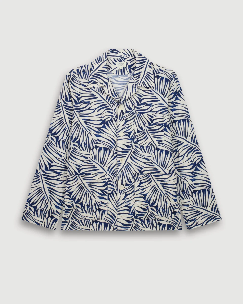 Veste Homme en Coton Imprimé Tropical Bleu Perry – Image 4