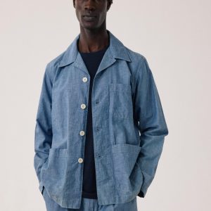 Veste Homme en Chambray de Lin & Coton Chambray Perry