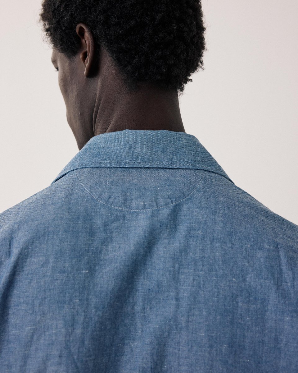 Veste Homme en Chambray de Lin & Coton Chambray Perry – Image 6