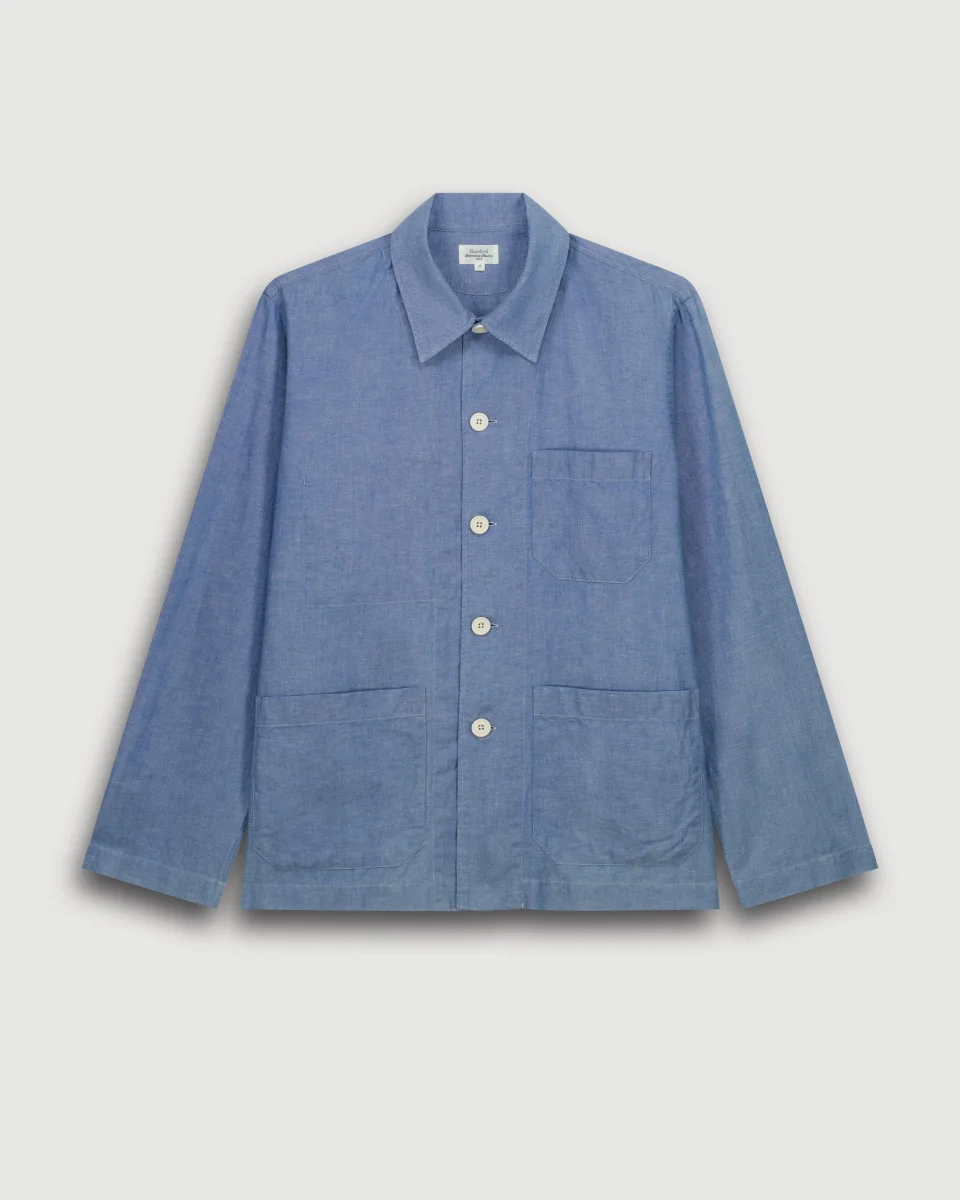 Veste Homme en Chambray de Lin & Coton Chambray Perry – Image 4