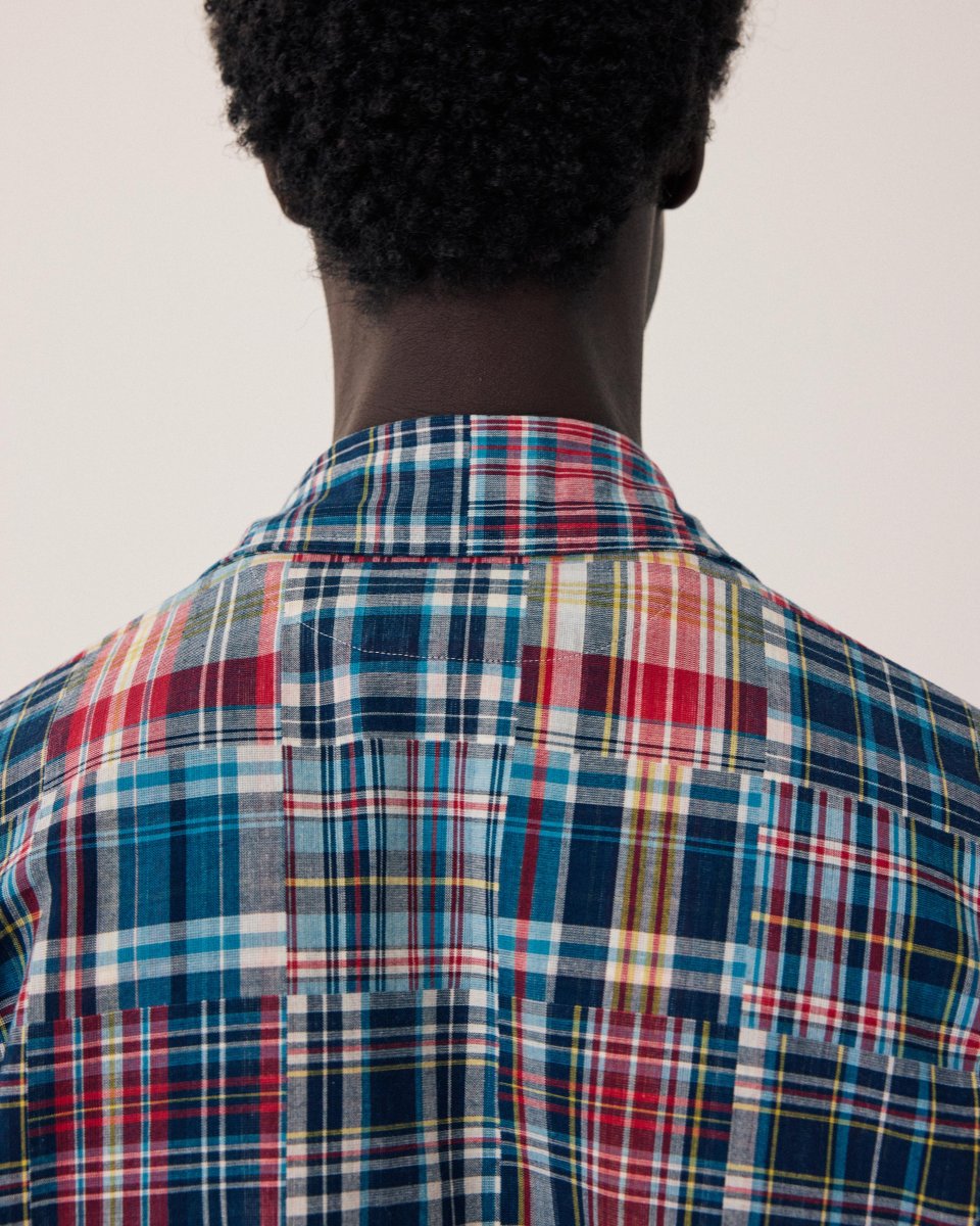 Veste Homme en Coton à Carreaux Bleu & Rouge Perry – Image 6