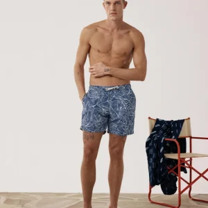Maillot Homme Imprimé Palmiers Bleu Swim