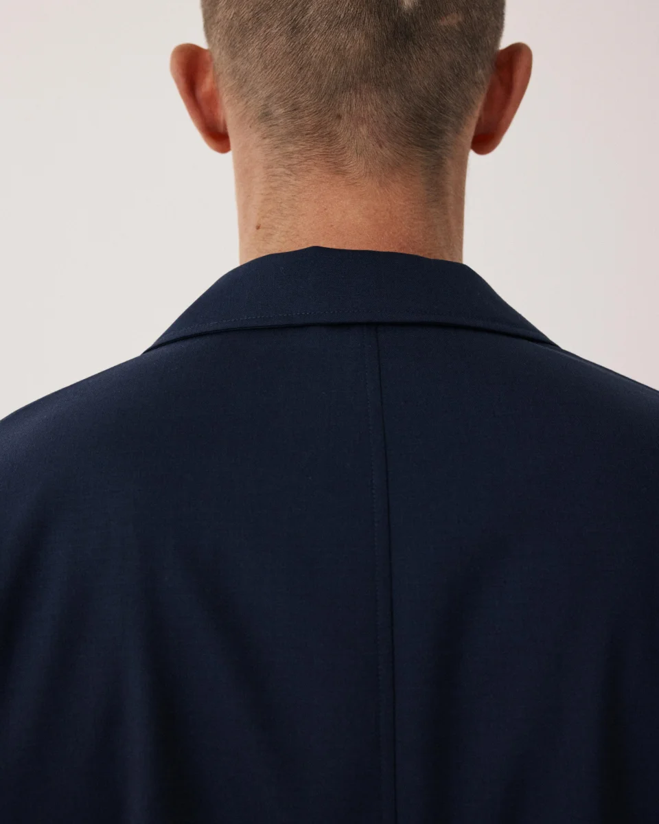 Veste Homme en Laine & Coton Bleu Marine Jonbee – Image 6