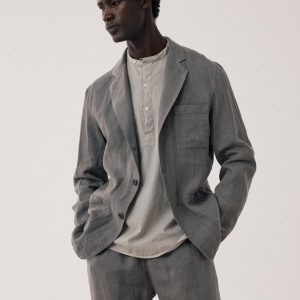 Veste Homme en Lin Vert Militaire Jobby