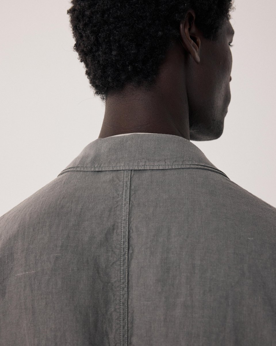 Veste Homme en Lin Vert Militaire Jobby – Image 6