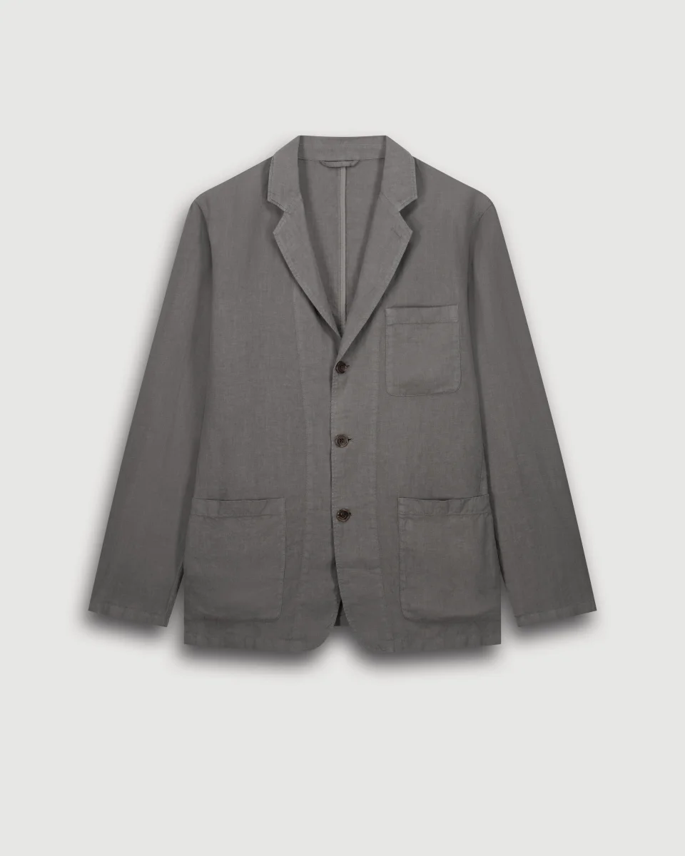 Veste Homme en Lin Vert Militaire Jobby – Image 4