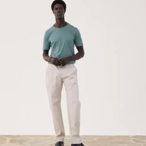 Pantalon Homme en Piqué de Coton Beige Taylor
