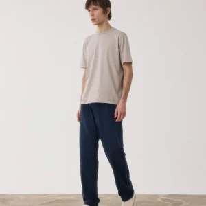 Pantalon Homme en Seersucker Bleu Marine Task