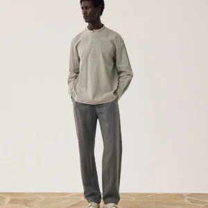 Pantalon Homme en Lin Vert Militaire Joggy