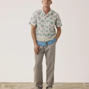 Pantalon Homme en Lin Vert Sauge Joggy