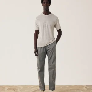 Pantalon Homme en Coton Léger Vert Militaire Joggy