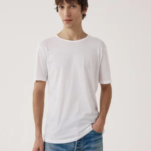 T-shirt Homme en Jersey de Coton Léger Blanc Light Crew