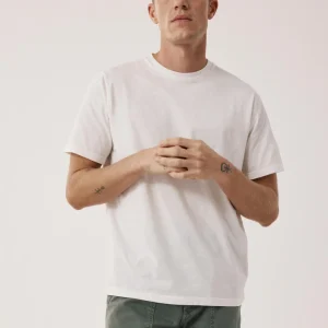 T-shirt Homme en Coton Slub Ecru Crew