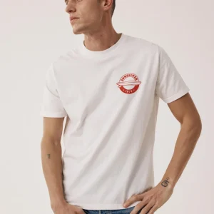 T-shirt Homme en Jersey Ecru Longboard