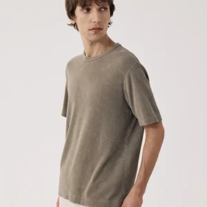 T-shirt Homme en Eponge Taupe