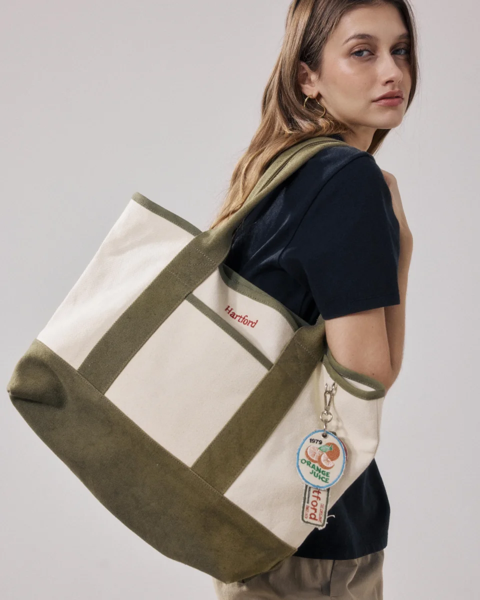 Sac Femme en Coton Vert Militaire Annabelle – Image 2
