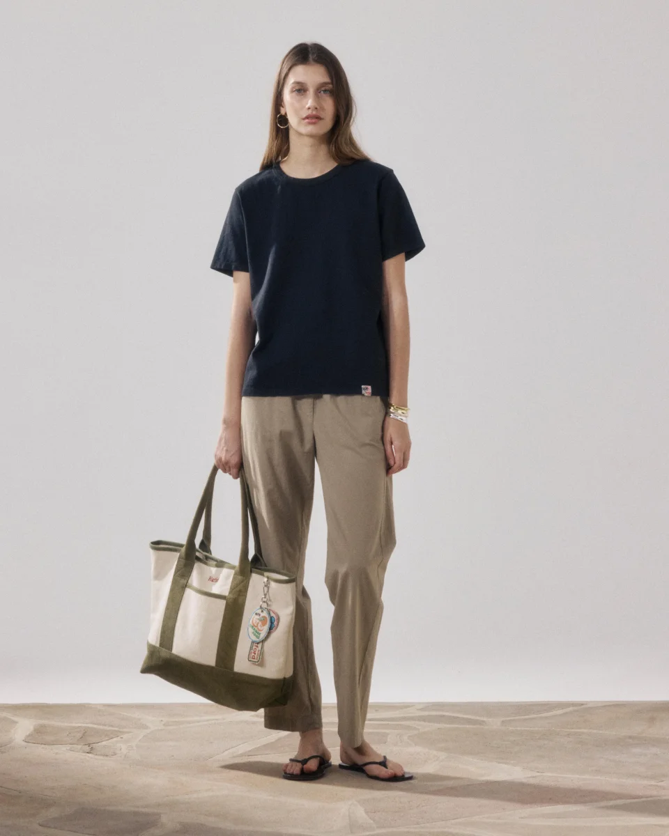 Sac Femme en Coton Vert Militaire Annabelle – Image 3