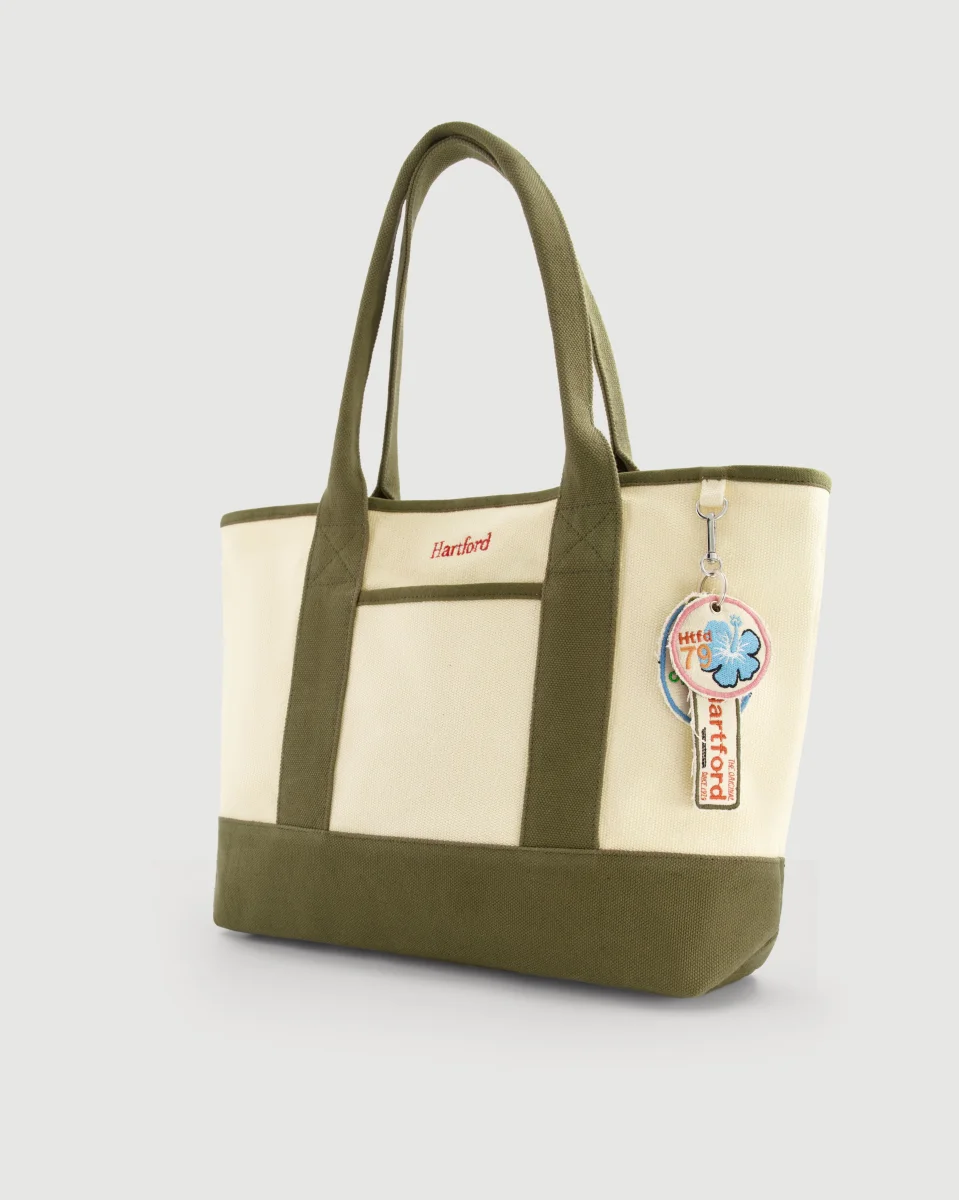 Sac Femme en Coton Vert Militaire Annabelle – Image 5