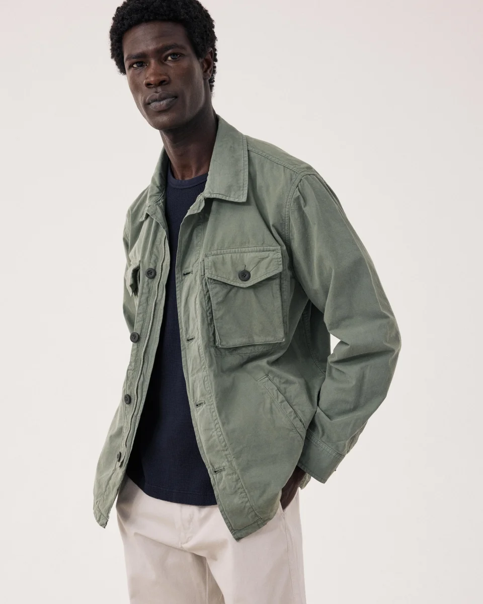 Veste Homme en Chino Vert Militaire Jonah – Image 2