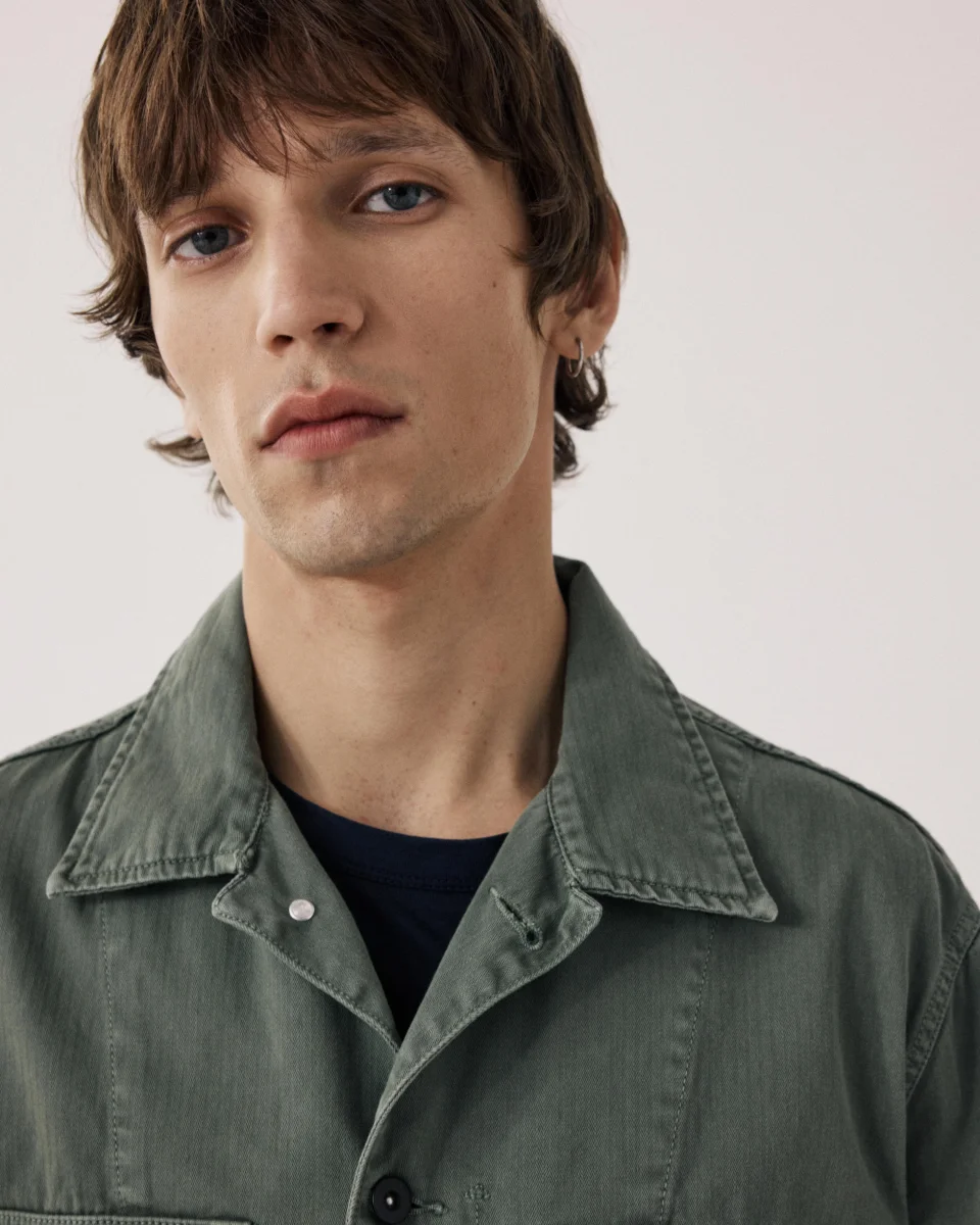 Veste Homme en Coton à Chevrons Vert Militaire Dar – Image 5