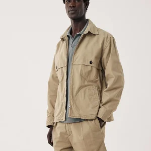 Veste Homme en Coton Beige Drill