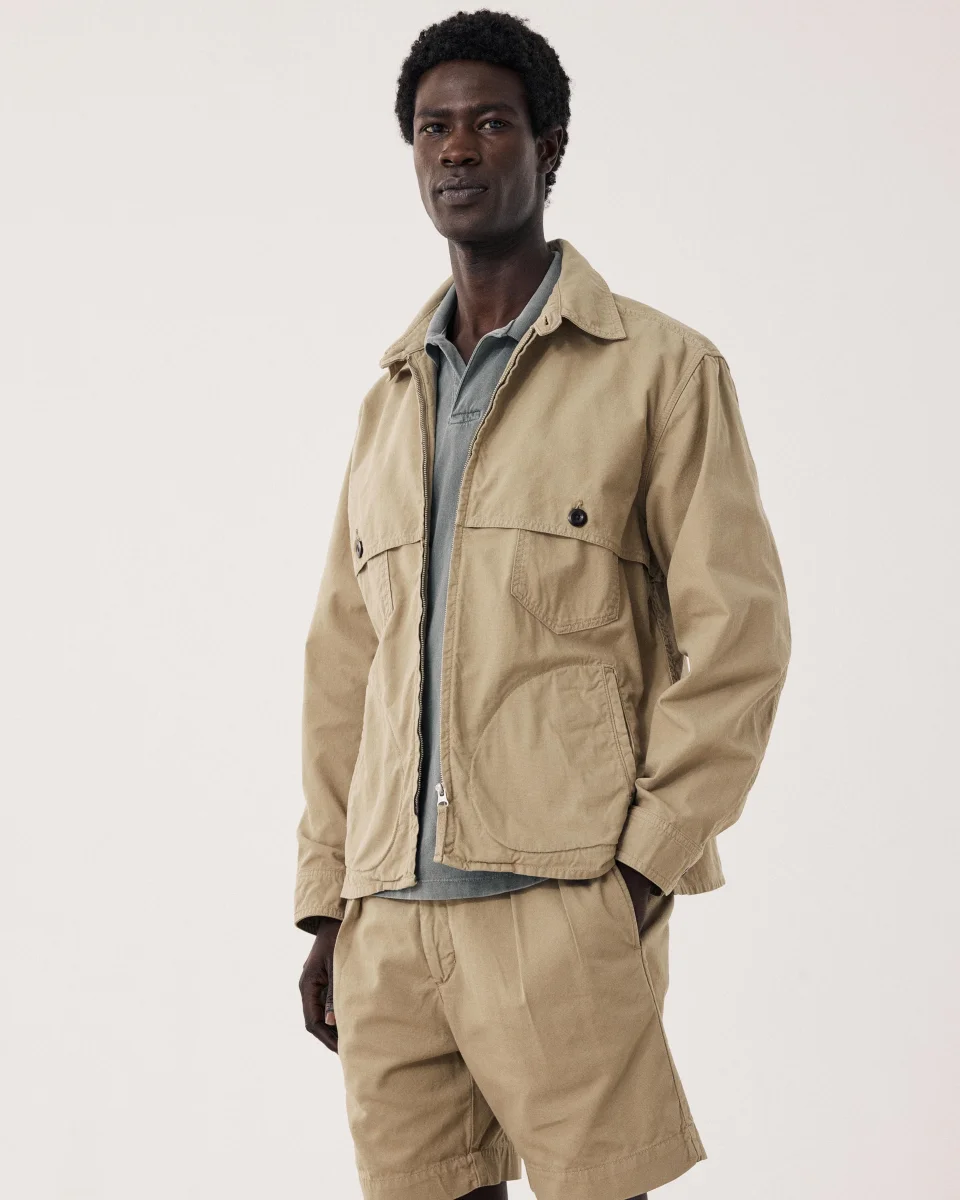 Veste Homme en Coton Beige Drill – Image 2
